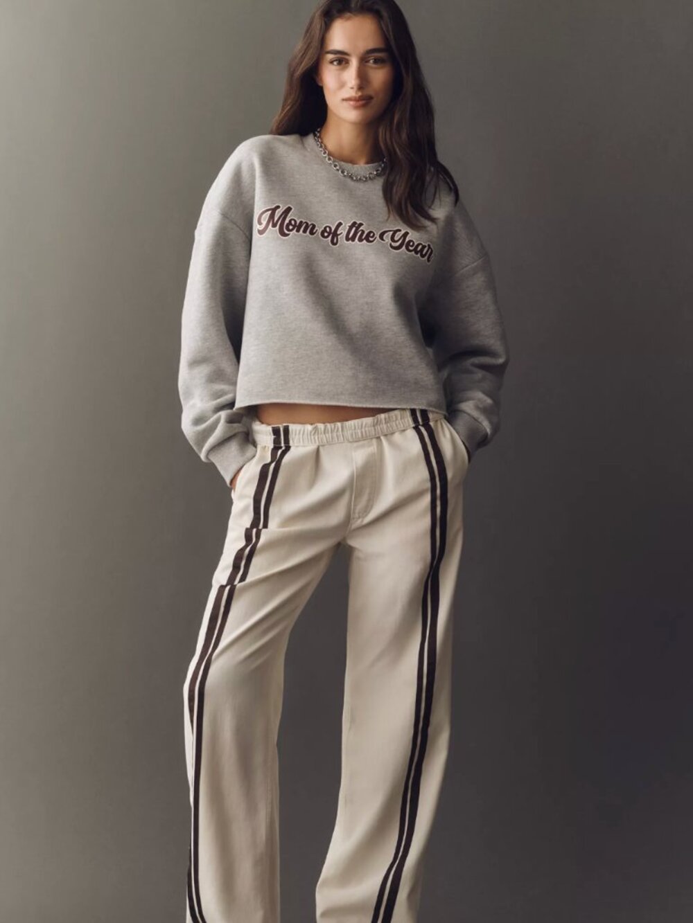 Favorite Daughter Mom of the Year Cropped Pullover
